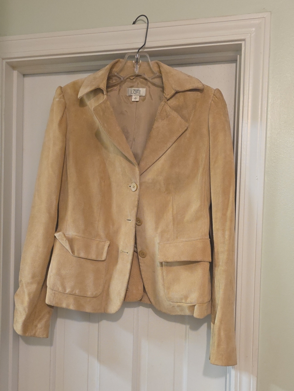 LOFT Light Tan Suede Blazer Jacket